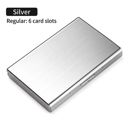 RFID Blocking Metal Card Holder, Ultra Slim Stainless Steel Business Credit Card Case 💳