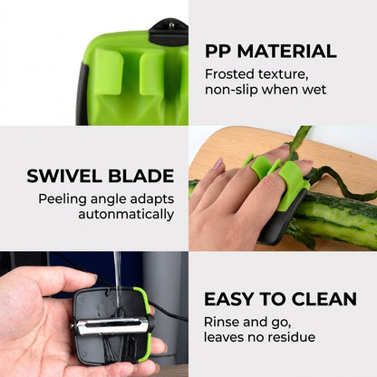 🥕 2Pcs Palm Hand Vegetable Peeler | Non-slip Rubber Finger Grips