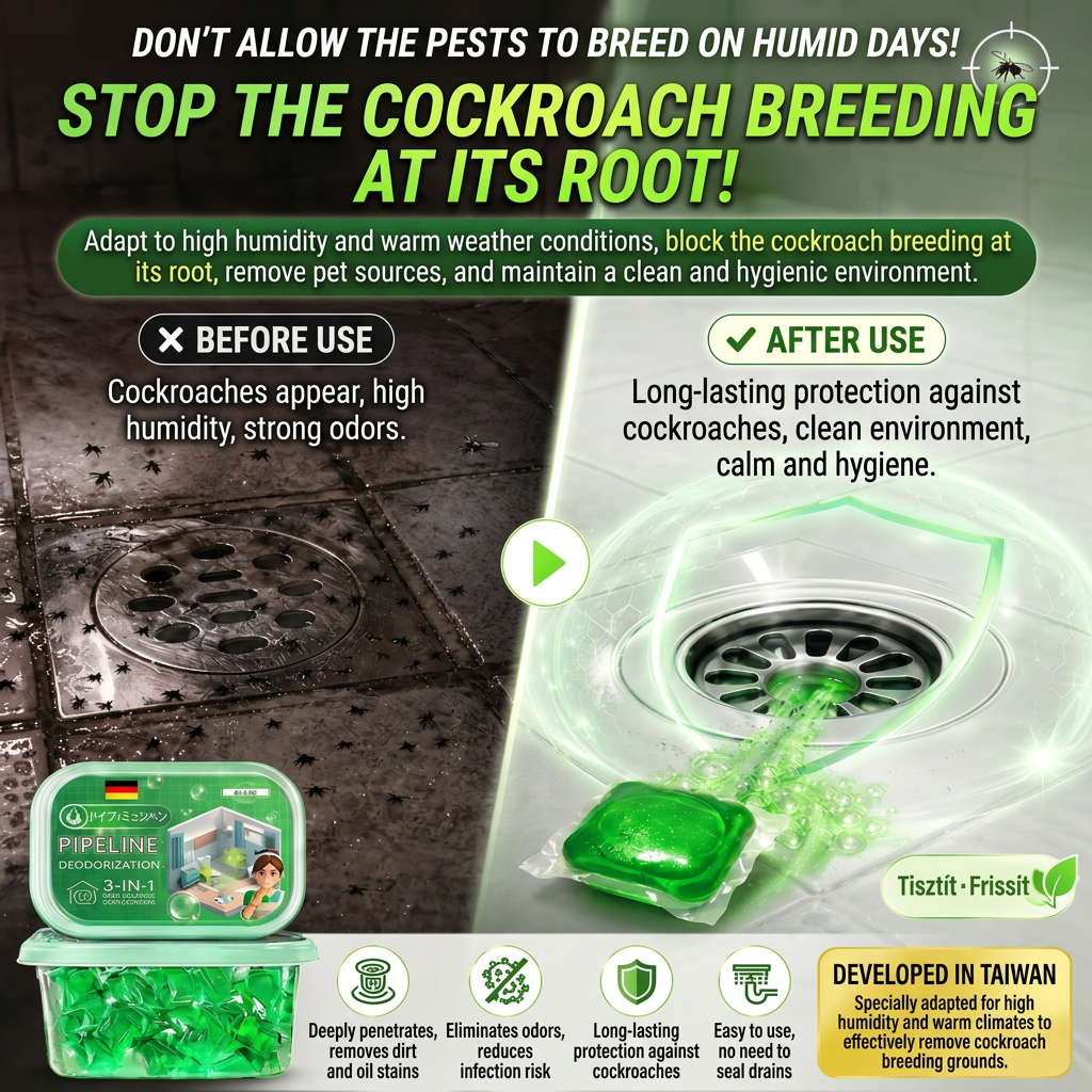 💧 Water Dissolvable Drain Purification Beads | Stop Sewer Smells! Fresh & Clean Kitchen & Bathroom Drains