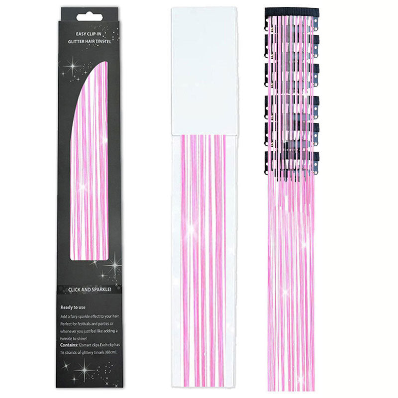 🔥Last Day50%OFF ✨Clip-in Tinsel Hair Extensions (12 tablets) box