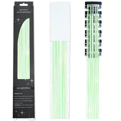🔥Last Day50%OFF ✨Clip-in Tinsel Hair Extensions (12 tablets) box