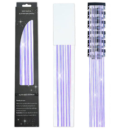 🔥Last Day50%OFF ✨Clip-in Tinsel Hair Extensions (12 tablets) box