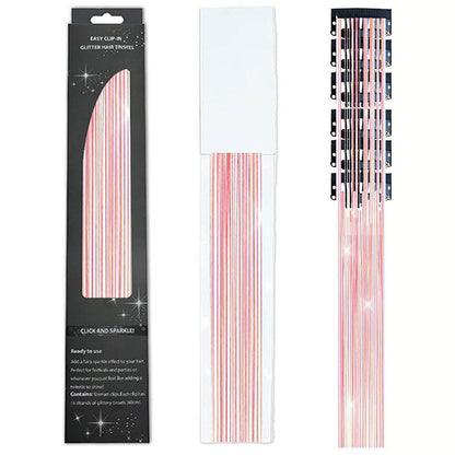 🔥Last Day50%OFF ✨Clip-in Tinsel Hair Extensions (12 tablets) box